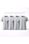 Unisex Basic Cut 100% Cotton Soft Textured Gray Crew Neck T-Shirt Pack of 4
