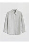 Lcw Modestblue Striped Linen Blend Women's Shirt - 3