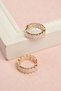 Women's Yellow Steel Matrix Baguette Stone Hoop Earrings Set of Two