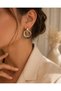 Multi-Colored Hoop Earrings Modern Stylish Earrings with Gold Silver and Rose Gold Detail - 2
