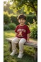 Unisex arizona state maroon - cream top and bottom set - 6