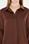 Classic Satin Shirt Coffee - 5