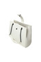Women's White Large Size Shoulder Bag with V Logo Chain Strap, Daily Stylish Tote Bag - 2