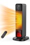 2000W Ceramic Tower Fan Heater with 3D Flame Effect