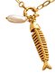 Nerman 4053 2171 Pearl Detailed Lucky Fish Steel Necklace - 3