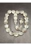 Special Smoky Gray Transparent Color Barrel Cut 17-Piece Mascot Model Glass Prayer Beads - 3