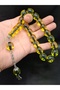 Special Black and Yellow Color Cask Cut 17-Piece Mascot Model Glass Prayer Beads - 2