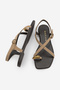 Women's Blunt Toe Cross Ankle Strap Flip-Flop Buckle Daily Sandals Dorvilo Beige Suede - 8