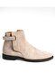 Italian Style Internal and External Natural Leather Suede Men's Boots Beige T11276 - 2