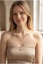 Pearl Drop Y Necklace – Gold Tone Minimal Elegance & Water Drop Pearl Detail 40+5 cm - 2