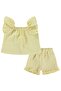 Striped Printed Ruffle 6-18 Months Set - Yellow - 5