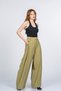 Women's Summer Pistachio Green Diora Pocket Top Pleated Wide Leg High Waist Pants Stylish Daily Casual 30380 - 3