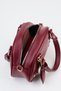 Women's Lal Burgundy Heart Charm Detailed Adjustable Strap Zipper Closure Hand and Shoulder Bag - 6