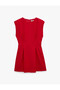 Crepe Mini Red Women's Dress 6Sak80256Uw - 3