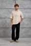 Men's T-Shirt Dp Keep Bakili Tri̇ko Cream Oversize Polo Neck Knitwear - 3
