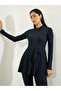 Pack of 2 - Full Sleeve Half Zip Tunic with Ruffle Detail and Leggings Burkini Set - 2