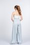 Women's Summer Blue Valora Striped Shalwar Trousers Stylish Daily Comfortable 30387 - 5