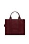 Women's Detachable Strap Zippered Leather Burgundy Shoulder Bag - 6