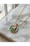 Valmora White Flower Motif Enamel and Pearl Vintage Steel Art Necklace - 3