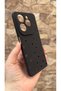 Infinix Hot 40 Compatible Mini Black Heart Patterned Silicone Shock Absorbing Classic Protected Rubber Case - 3