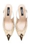 Women's High Heeled Special Stone Pointed Toe Buckle Open Back Evening Dress Shoes 14225 - 7