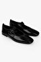 Women's Bless Black Leather Elastic Sports Ballerinas