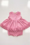 Candy Pink Şile Diaper Cotton Snap Fastener Bottom Top Girls' Baby Sleeveless Set - 2