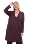 Women's Buttoned Pocketed V-Neck Casual Summer Combed Cotton Long Mother's Jacket Cardigan