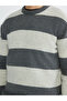 Esvab • Modern & Distinctive Zero Roba Collar Striped Wool Blend Men's Knitwear Sweater - 4