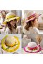Sunflower Figured Mercerized Straw Fedora Children's Hat - (3 - 7 Years) - 5
