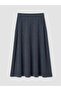 Sparkling Choices by Shining Store Textured Flared Skirt with Waist Drawstring - 3