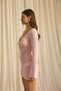 Zakura Lace Detail Pink Knitwear Mini Dress - 4