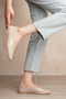 Beige Leather Women's Ballerinas Orthopedic Comfortable Enjoy - 4