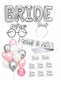 Bride to Be Set Silver Bachelorette Party Supplies Sash Crown Glasses Balloon Bouquet Bride Team Bride Tattoo Set - 2
