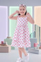 Girl's polka dot cotton ruffle sundress - 3