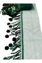 Large Sequin and Sequin Embroidered Fringe with Tassels / 7 cm / Df370 / 1 Meter Emerald Green - 2