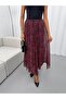 Women's Shawl Pattern Asymmetrical Long Tulle Skirt - 6