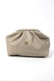 Women's Beige Knitted Leather Soft Faux Leather Strap Clutch Portfolio Daily / Evening Dress Bag - 3