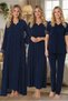New Season Navy Blue Special Design Summer 100% Cotton Maternity Maternity Dressing Gown Pajama Set Nightgown 4-Piece Maternity Set - 4