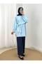 Salkım Side-Tie Strawberry Shirt-Na848 Blue