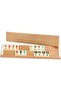 Large Size Wooden Okey Set for 4 People, Durable Thick Stone Game Set with Stone Bag - 8