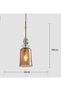 Modern Lighting, Single pendent, Light, Vintage Glass Brown Pendent, 15x60x150 cm, Suitable for bedroom, living room, kitchen, coffee shop, Adjustable height - 2