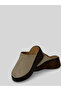 Azmyra Women's Suede Hole Patterned Round Toe Wooden Wedge Heel Slippers 7 cm - 4