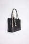 Women's Classic Shoulder Bag with Scarf Detail - 5