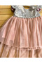 Mevlitlik Short Front Long Back Sequined Baby Evening Dress - Dryrose - 5