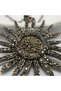 Bronze Vintage Long Chain Women's Necklace Authentic Jewelry Margazite Worked Sun Model Medallion - 2