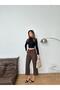 New Season Sweat-Proof Linen Fabric Pants with Full Elastic Waist and Lace-Up Ankle Cuffs - 5