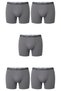 Pack of 5 Men's Large Size Comfortable Fit Redzone Lycra Bamboo Boxer Gray