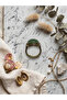 Bronze Vintage Women's Ring Authentic Copper Jewelry Natural Stone Aventurine Round Victorian Adjustable - 6