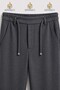 Boys' Plain Trousers 2.Mdl Elastic Waist Lycra Folded Leg Style - 4